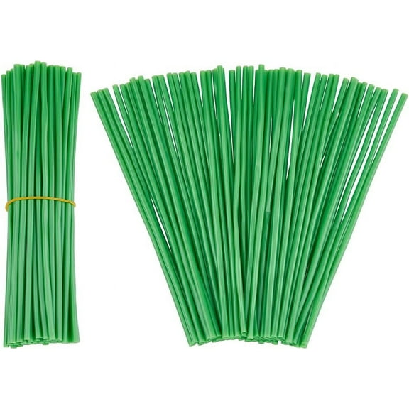 100PCS Green Tubing Roll Flower Tubes 8.26inch~8.46inch Length Flower Bouquets Artificial Accessories Afloral Stems Simulation Lotus Stem for Bundling Artificial Flower Making