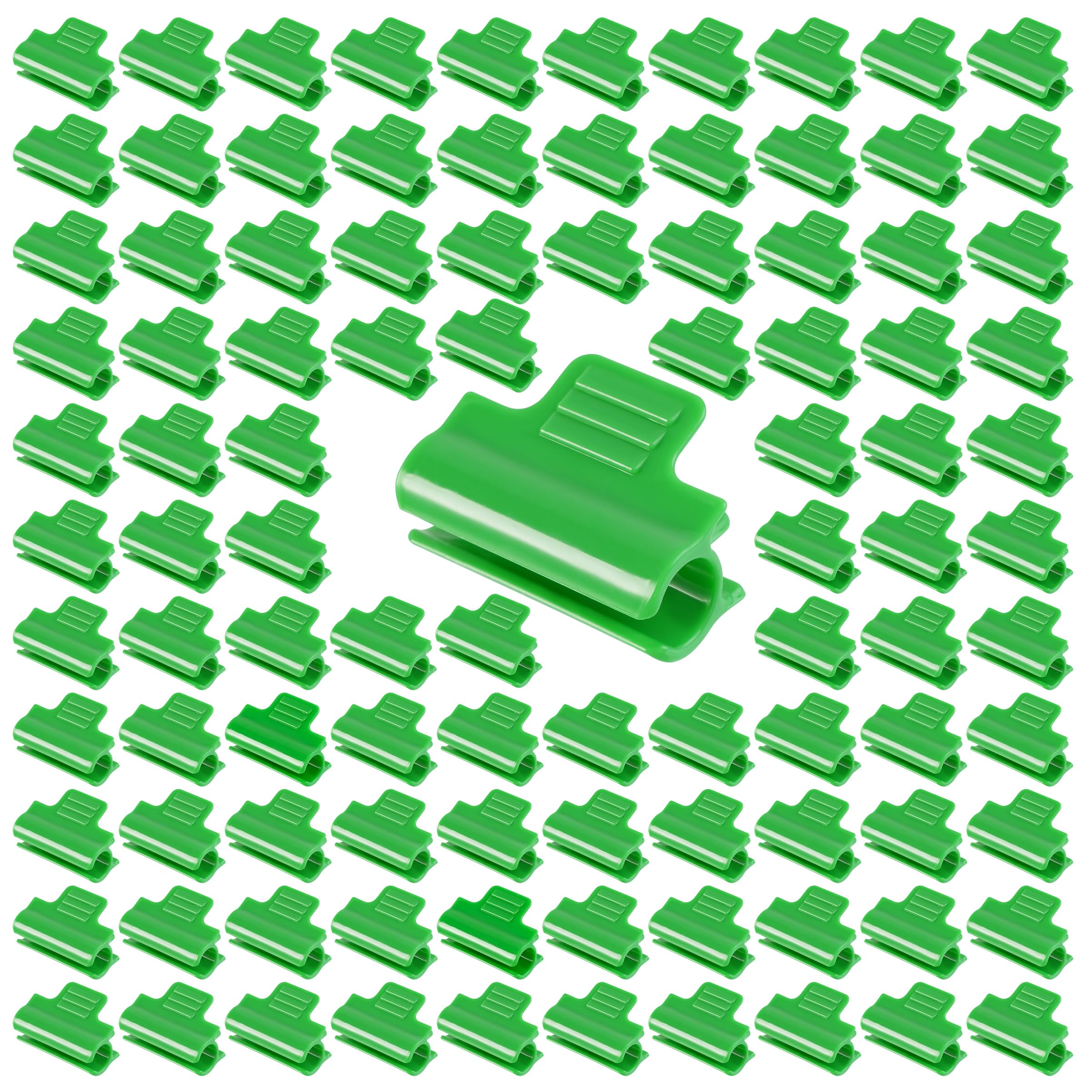 100PCS Greenhouse Clamps, Plastic Pipe Clamps for 11mm Plant Stakes