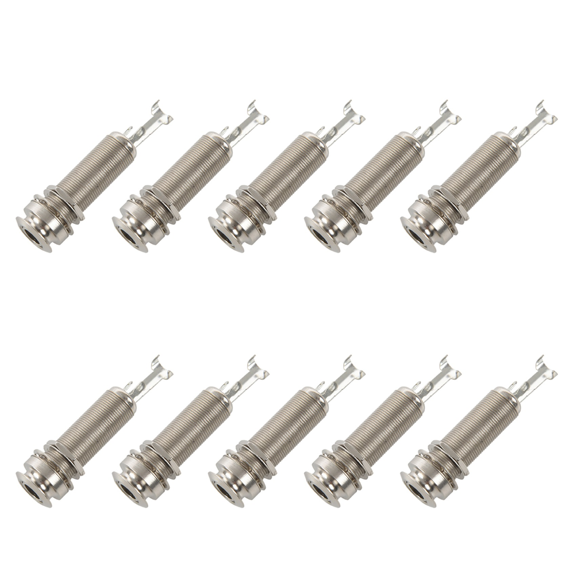 100PCS Guitar Pickup Endpin Output Nickel Strap Lock Chrome