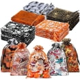 thumbnail image 1 of 100PCS Halloween Drawstring Organza Bags, 4"x6" Halloweens Goodie Treat Bag, Small Mesh Gift Pouches Jewelry Mini Candy Pouch for Halloweens Party Supply, 1 of 7