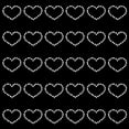 thumbnail image 1 of 100PCS Heart Iron on Rhinestone Bling Crystal Transfers 0.9x0.8 inch Clear Silver Love Heart Pattern Crystal Rhinestone, 1 of 9