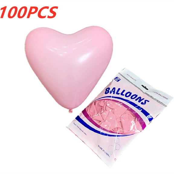 100PCS Heart Shape Balloons,10" Latex Balloons for Birthday Graduation Party Background Decoration