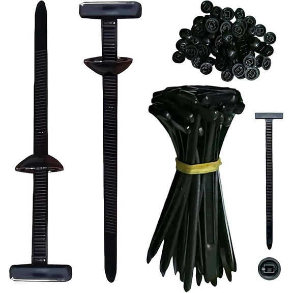 Heavy-Duty Nylon Universal Cable Tie Buckle, with Pin and Button Lock – UV-Resistant Self-Locking Zip Ties for Car Repair, Home, and Outdoor Use (black-20pcs)