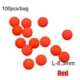 thumbnail image 1 of 100PCS High Quality Stoppers  EPS Beans Fishing Floats Beads Bottom Foam Floats Ball RED 8.3MM, 1 of 8