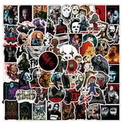 100PCS Horror Movie Stickers for Water Bottle Cup Laptop Guitar Car Motorcycle Bike Skateboard Luggage Box Vinyl Waterproof Graffiti Patches