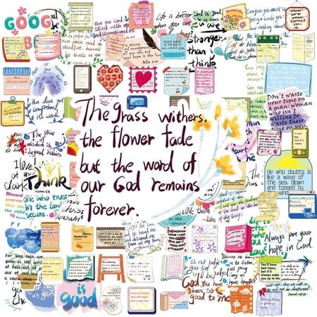 100PCS Inspirational Quote Stickers Waterproof Reusable Motivational Text Decals for Journal Laptop Water Bottle