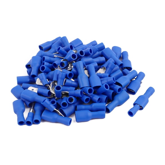 100PCS Insulated Electrical connectors Spade Crimp Terminals Kits 16-14AWG