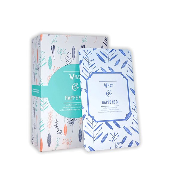 100PCS Interactive Conversation Starter Cards Leaf Pattern Communication Game Deck for Family Couple Group Party, Ages 12+