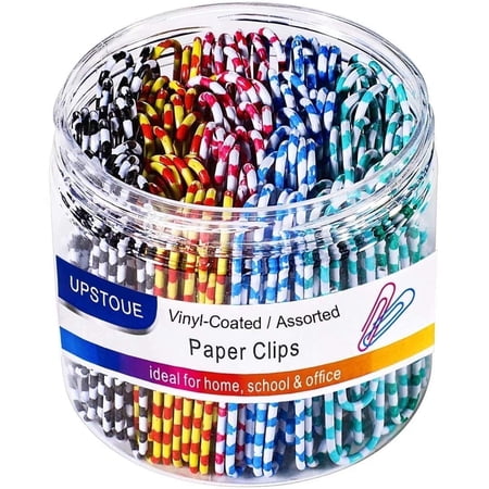 Sinvic 100 Pcs Stripe Large Paper Clips ,2 Inch (50mm) Long, Rust Resistant Jumbo Paper Clips for Office