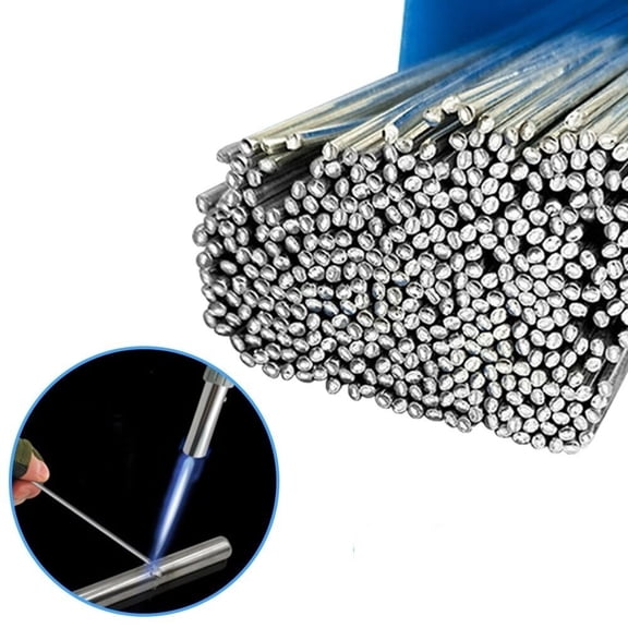 100PCS Low Temperature Easy Melt Aluminum Universal Silver Welding Rod Cored Wire 1.6mm Rod Solder No Need Solder Powder Weld Bar