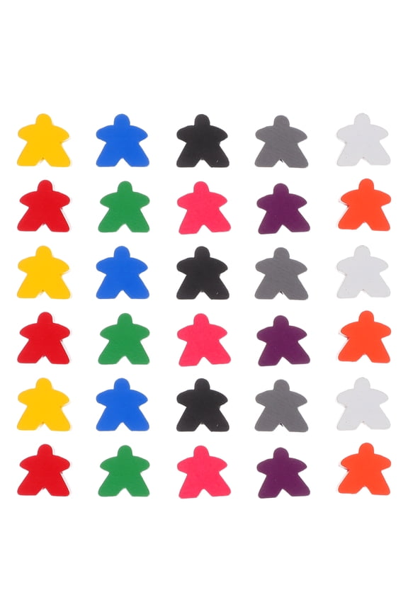 100-Piece Assorted Color Wooden Game Tokens Set, Handcrafted Quality Pieces for Board Games and Crafts