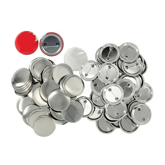 100PCS Metal Badge Pin Button Maker Parts 32MM, DIY Blank Badge Button Parts for Art Crafts Making Iron-Base Badges Set ,Efficient and Precise