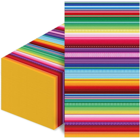 100PCS Mexican Fiesta Paper Napkins Disposable Hand Towels, Hispanic Heritage Month Door Napkins for Cinco De Mayo Tableware Baby Shower Birthday Party Decorations