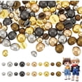thumbnail image 1 of 100PCS Mini Domed Mushroom Alloy Buttons 5 Colors 4x3.5mm/6x4.5mm Micro Alloy Sewing Dome Buttons with 1 Hole Small Half Round Shank Blazer Buttons for DIY Craft Sewing Small Clothing for DIY, 1 of 9