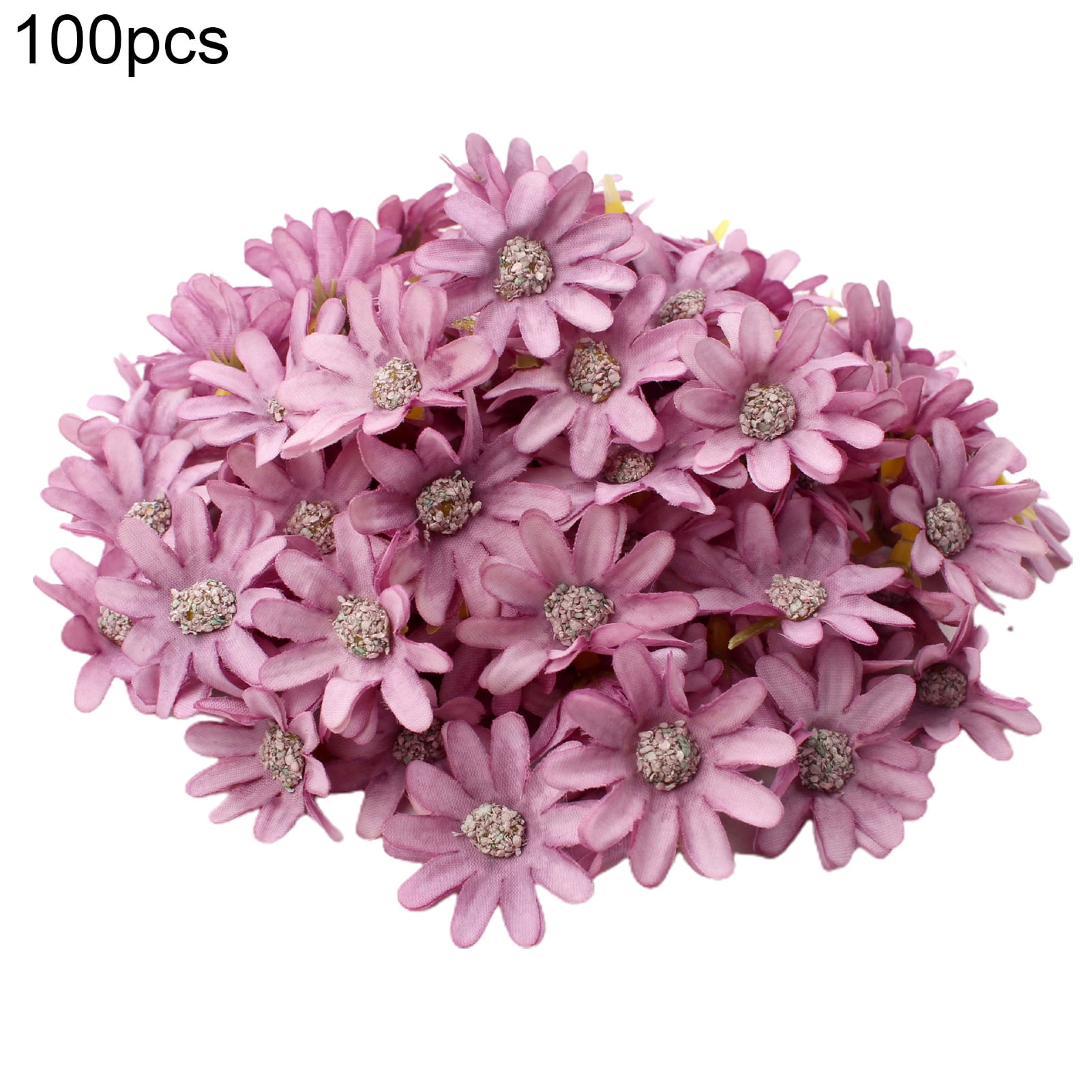 100PCS Mini Fake Flower Heads Small Artificial Daisy Flower Heads Silk ...