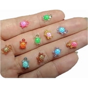 100PCS Mini Resin Animals Turtles Night Glow,Mini Animals Figures,Mini Turtless Turtle Toys Miniature Things Figurines to Hide, Tiny Turtles for DIY Fairy Garden Decoration Dollhouse Micro Landscaping