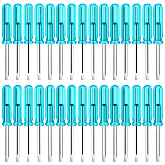 100PCS Mini Slotted Screwdriver, 2.0mm Flat Head 45mm Length for Small Appliances Repair