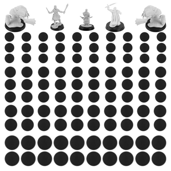 100PCS Mix Black 4 Different Size Round Stand Base for Board Game Miniatures TPRG Wargames Table Games Model Bases Toys