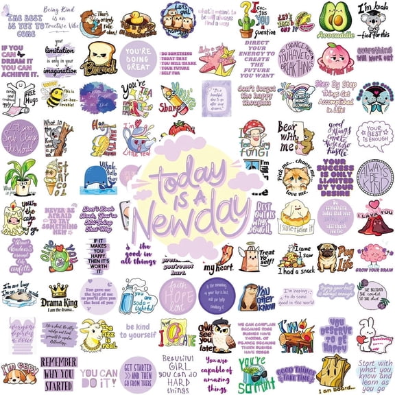 100PCS Motivational Quote Stickers Waterproof Reusable Positive Affirmation