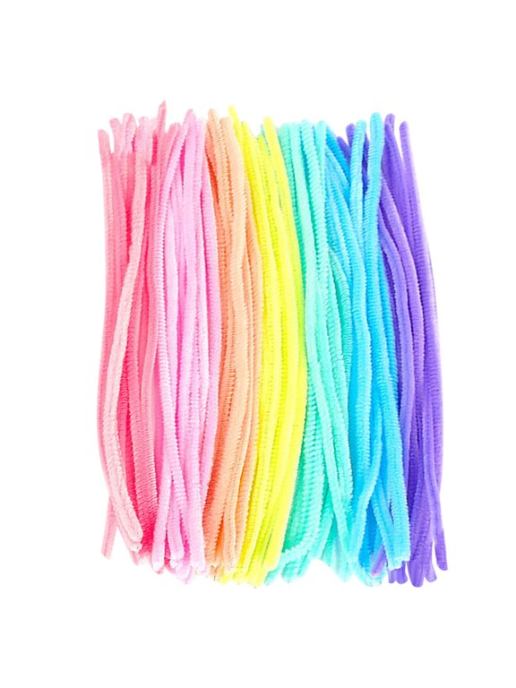 100PCS Multicolor Pipe Cleaners DIY Craft Material 11.81in - Flexible Twisting Rods for Simulation Flowers, Floral Arrangements, Handmade Gift Making (A)