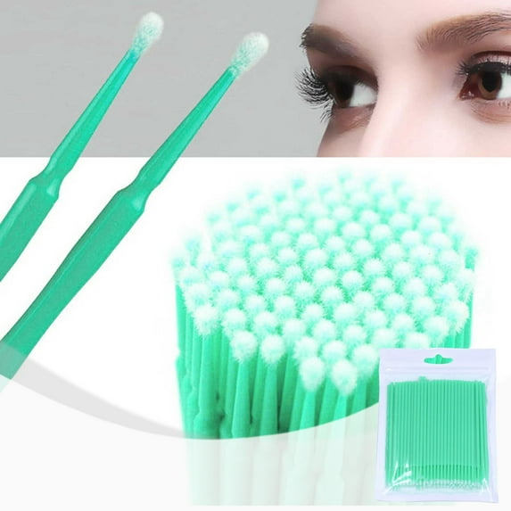 100PCS Multipurpose Micro Applicators for Beauty Tools Disposable Brushes for Makeup and Eyelash Extensions Bendable Design for Precision Application
