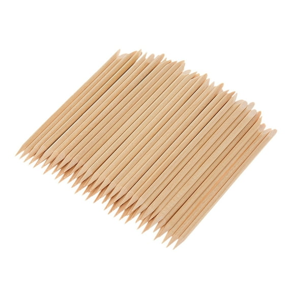 100PCS Nail Art Wood Sticks Wooden Cuticle Remover Pusher Manicure Pedicure Tool Disposable