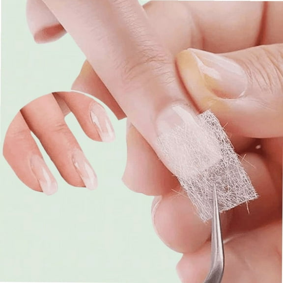 100PCS Nail Extension Fiber Glass Kit, Lightweight & Natural Nail Form for Perfect Nail Extensions - Nail Care Silk Nails Wrap Stickers