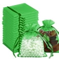 thumbnail image 1 of 100PCS Organza Gift Bags,Wedding Jewelry Pouches,7x9cm Drawstring Gift Bag Mesh Candy Favour Bag Jewelry Pouches for Wedding,Party,Birthday,DIY Craft(Grass Green), 1 of 5