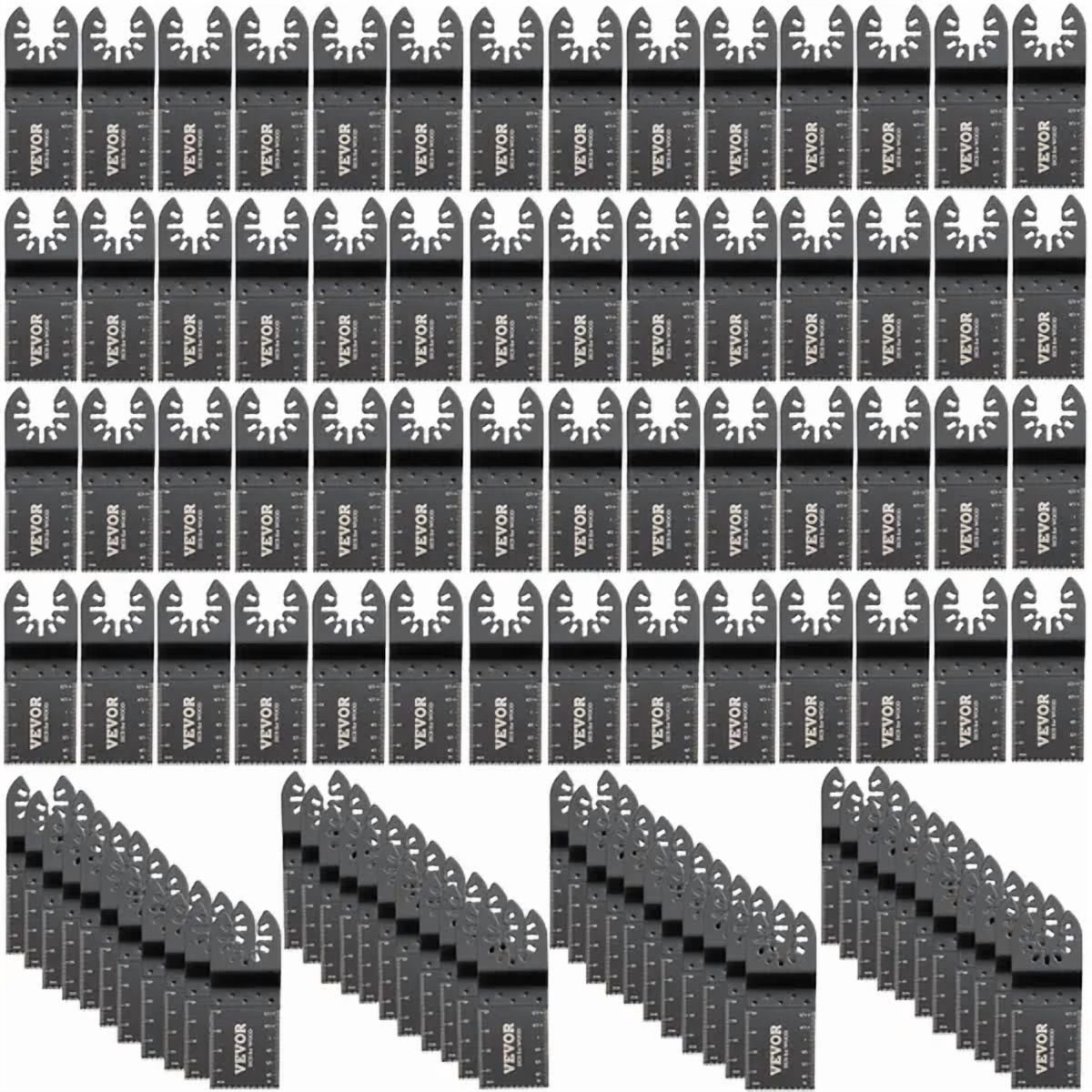 100PCS Oscillating Saw Blades Kit,Quick Release Multitool Blades for Wood and Plastic,Compatible with Dewalt,Dremel,Fein,Worx,Bosch,Makita,Milwaukee