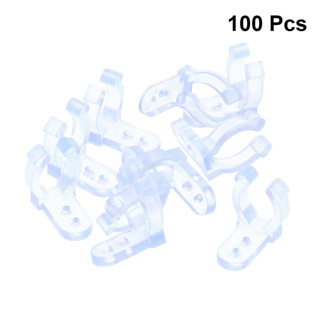 100PCS/Pack Clear PVC LED Rope Light Clips Holder Durable Mounting Rope