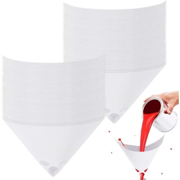 100PCS Paint Strainers Paper Cone Mixing Cup Strainer Fine Mesh Filters Funnel Filter Disposable Spray Gun Sprayer Accessories Automotive Body Repair Tools & Equipment