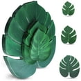 thumbnail image 1 of Dalrosia 100PCS Palm Leaves Artificial Tropical Monstera Plant Fake Leaves Birthday Party Supplies,Faux Green Leaf for Hawaiian Beach BBQ Table Decoration 3 Size, 1 of 8