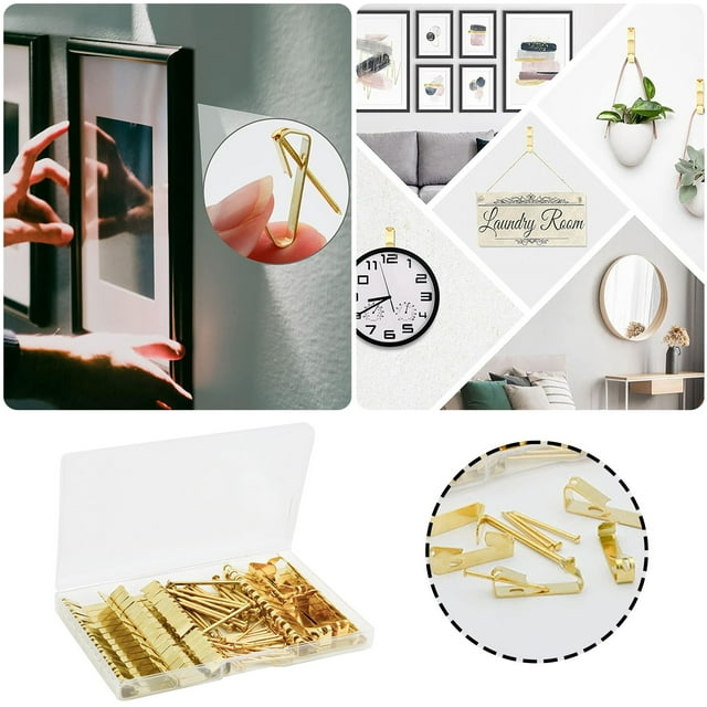 100PCS Picture Hook With Nail Wall Hook Picture Hook Hanging Kit