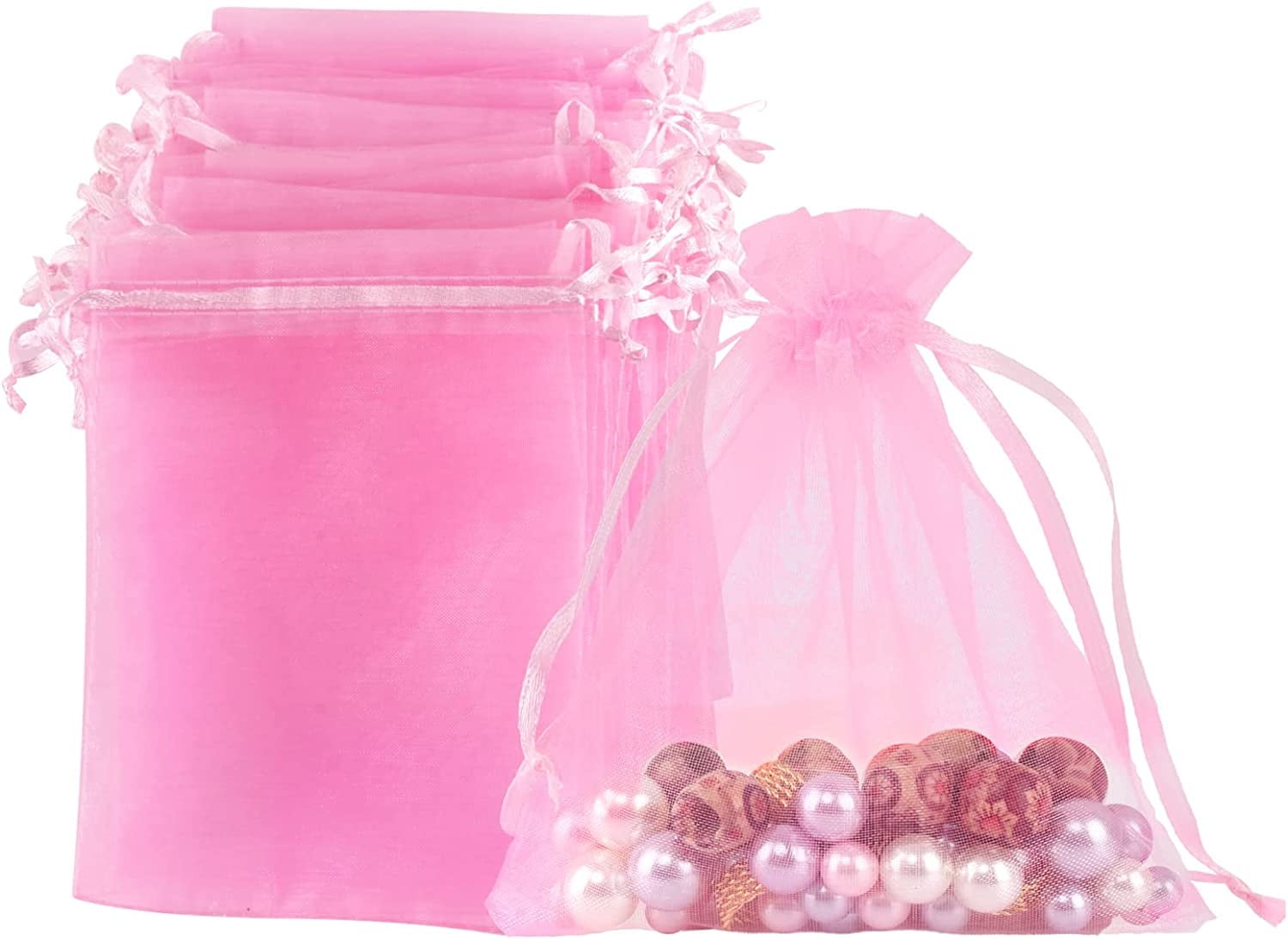 50pc Organza Bags 7x9 9x12 10x15 13x18 30x40cm Earring jewelry Candy Bag  Wedding Favors Bags Mesh Gift Pouches 5z - AliExpress