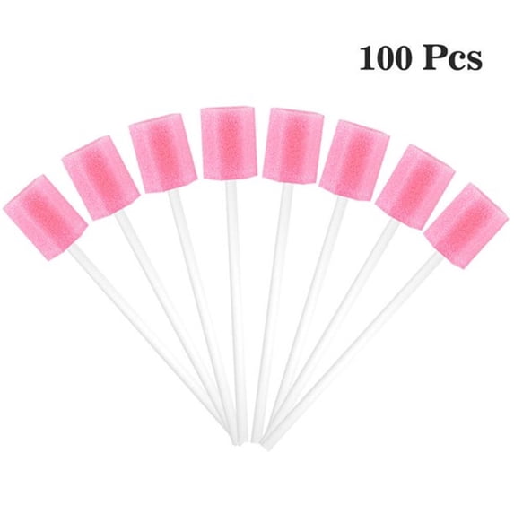 100PCS Pink Sponge Foam Swabs – Lint-Free Cleaning Swabs for Printer, Optical Equipment, Electronics & More