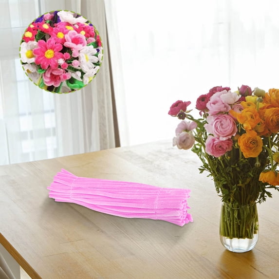 100PCS Pipe Cleaners Pipe Cleaners Crafts Pipecleaners Crafts Pipe Cleaners for Crafts Pipe Cleaners Candy Color Pipe Cleaners Set for DIY Arts Crafts Decoration