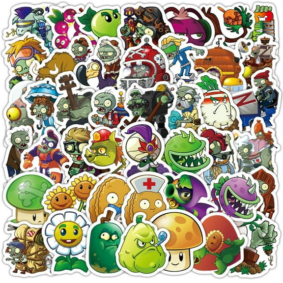 100PCS Plants and Zombies Stickers for Kids,Waterproof Vinyl Stickers for Water Bottles Laptop,Cute Classroom Supplies,Best Prizes for Kids