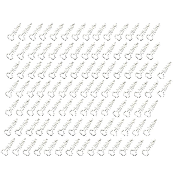 100PCS Plastic Cable Clips for Round Cables 58 mm Diameter Wedge Anchor Style Electrical Wall Mounting Fasteners for Ethernet & Wiring, White