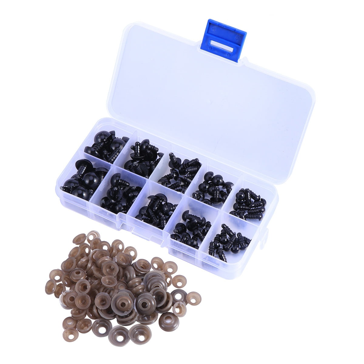 100PCS Plastic Eyes and Gasket 12MM Plastic Safety Eyes Doll Eyes with