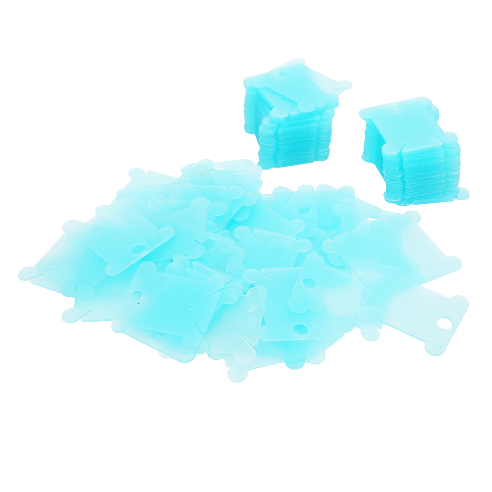 100PCS Plastic Floss Bobbin Transparent Matte Environmental Plastic