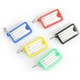 thumbnail image 1 of 100PCS Plastic Key Tags, with Label Window ID Name and Split Ring Key Ring Keychain, 5 Colors Type-2, 1 of 5