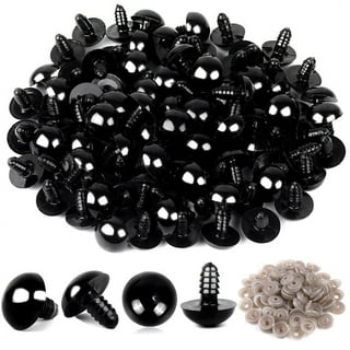 Walfront Plastic Round Safety Eyes, 100 Pieces Plastic Safety Eyes