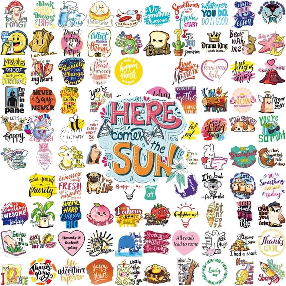 100PCS Positive Motivational Stickers Waterproof Reusable Inspirational