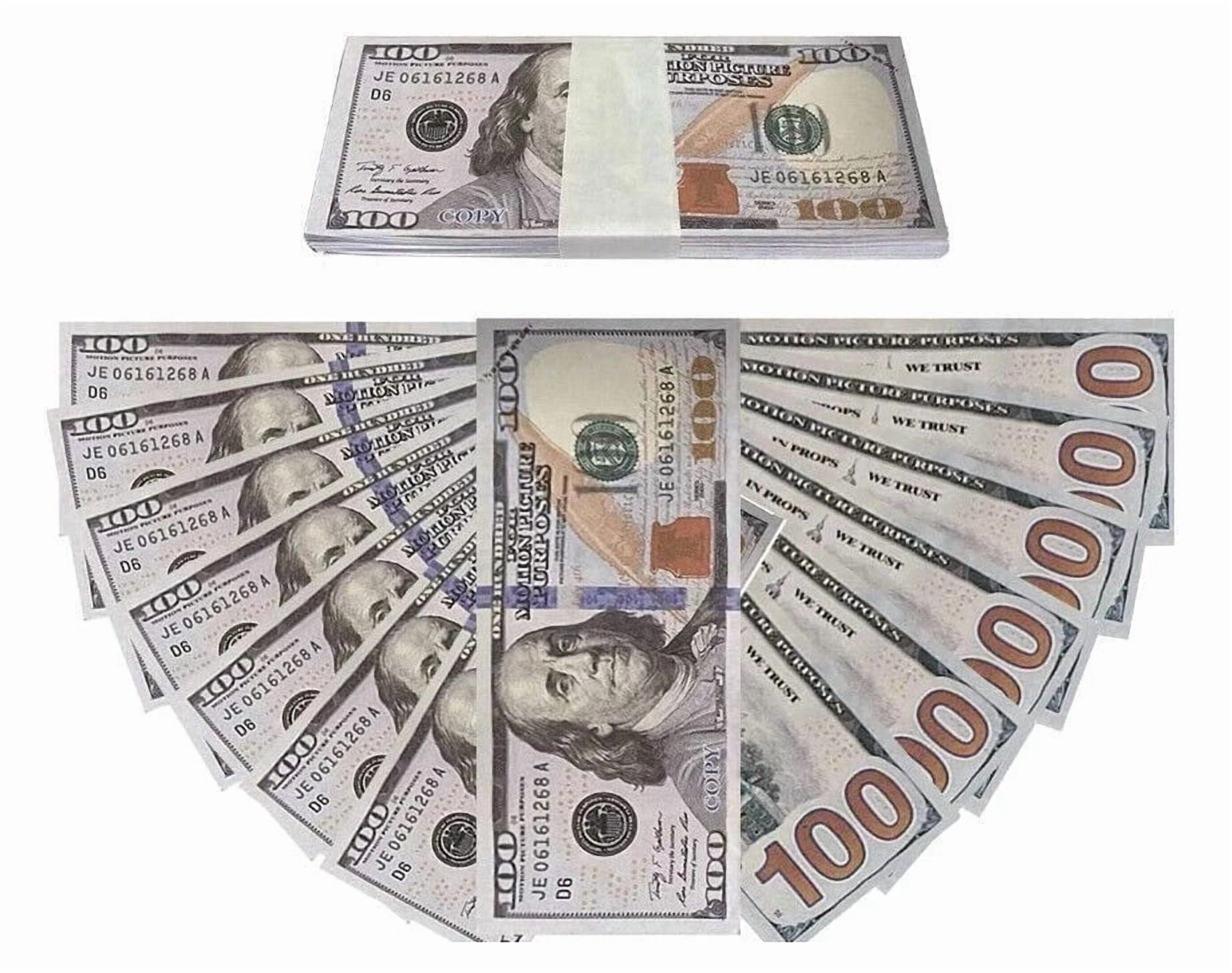 100PCS Prop Money for Adult Kids Girls Boys Birthday Party, Develops Early Math Skills, for Movie Photo Props