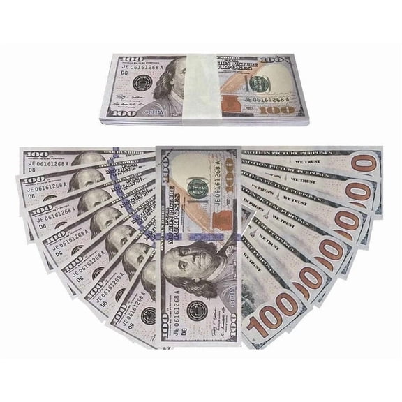 100PCS Prop Money for Adult Kids Girls Boys Birthday Party, Develops Early Math Skills, for Movie Photo Props