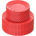 thumbnail image 1 of 100PCS Red Plastic Plates - Heavy Duty Red Plates Disposable for Party with Gold Rim - Include 50PCS 9inch Red Dinner Plates and 50PCS 6inch Red Dessert/Salad Plates for Party, 1 of 9