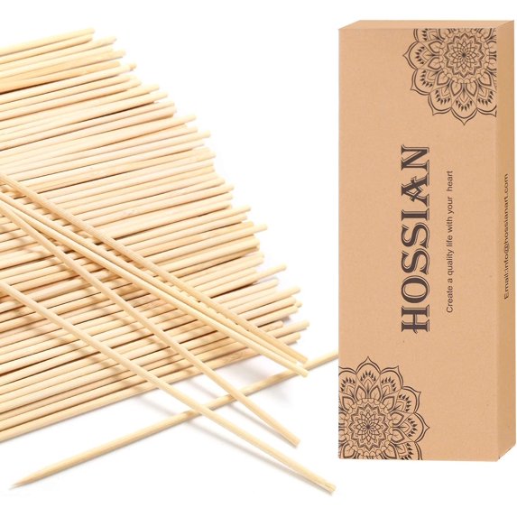 100PCS Reed Diffuser Sticks-Natural Rattan Sticks Reed diffusers-Diffuser Replacement Sticks for Aroma Fragrance Reeds for Essential Oil diffusers Refills (7"*3mm Primary Color)