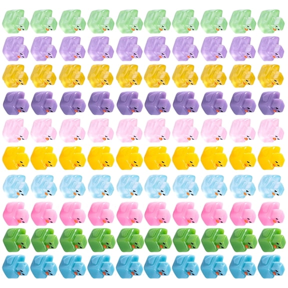 100PCS Resin Miniature Duck Models With Night Glowing Effect Desk Animal Statues