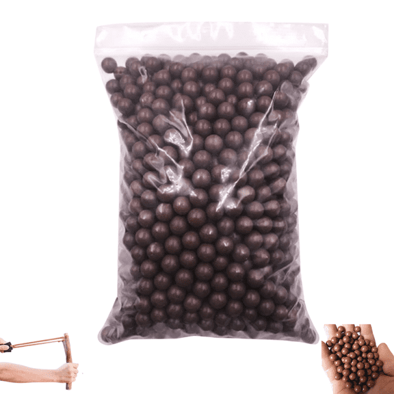 100PCS Round Clay Ammo Balls for Slingshot, 8mm Solid Mud Pellets Target Shooting Accessories, Portable Slingshot Practice Clay Balls for Outdoor Training