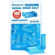 100PCS Saline Packets Neti Pot Salt Sinus Rinse Nasal Wash Saline Packets, Individually Wrapped Saline Nasal Irrigation Wash Salt Packets Medical Grade for Adults Kids